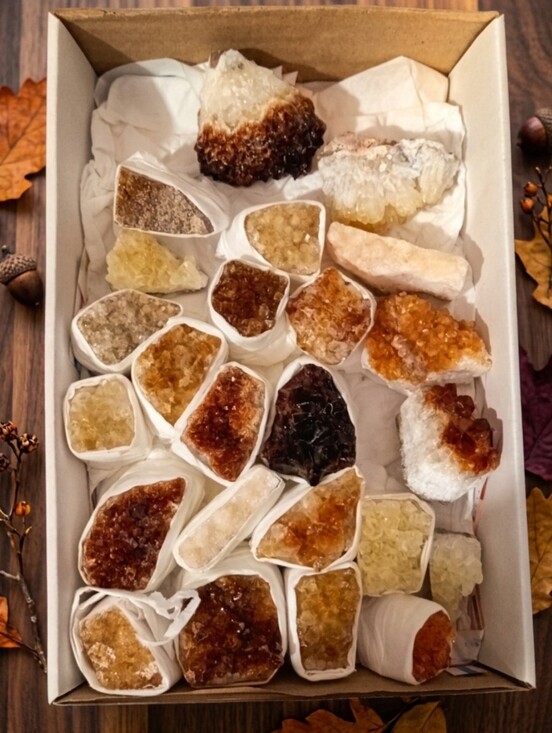 Other - Citrine Cluster Lot Of 24 Crystals